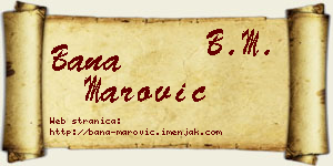 Bana Marović vizit kartica